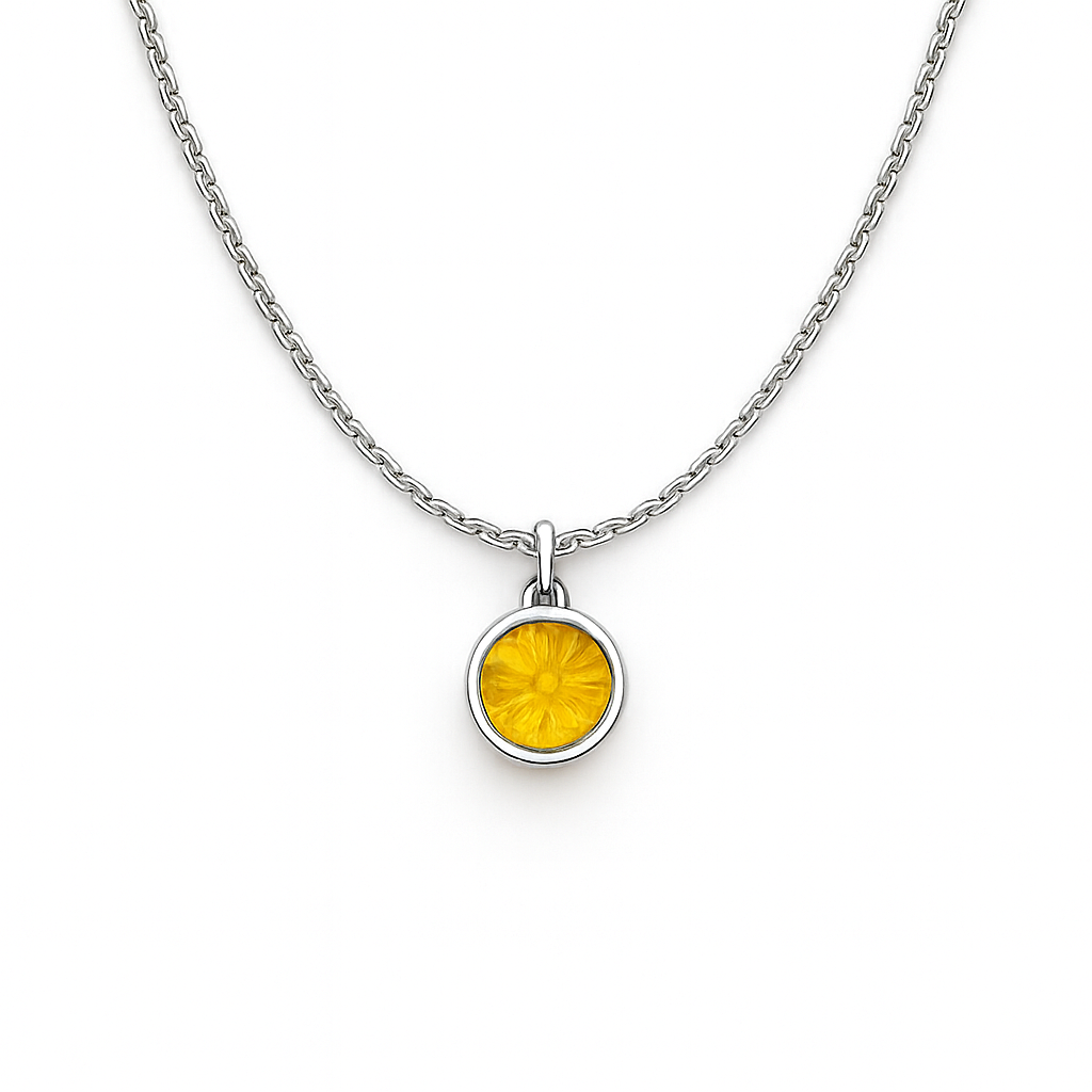 Citrine (Yellow) pendant (Silver)