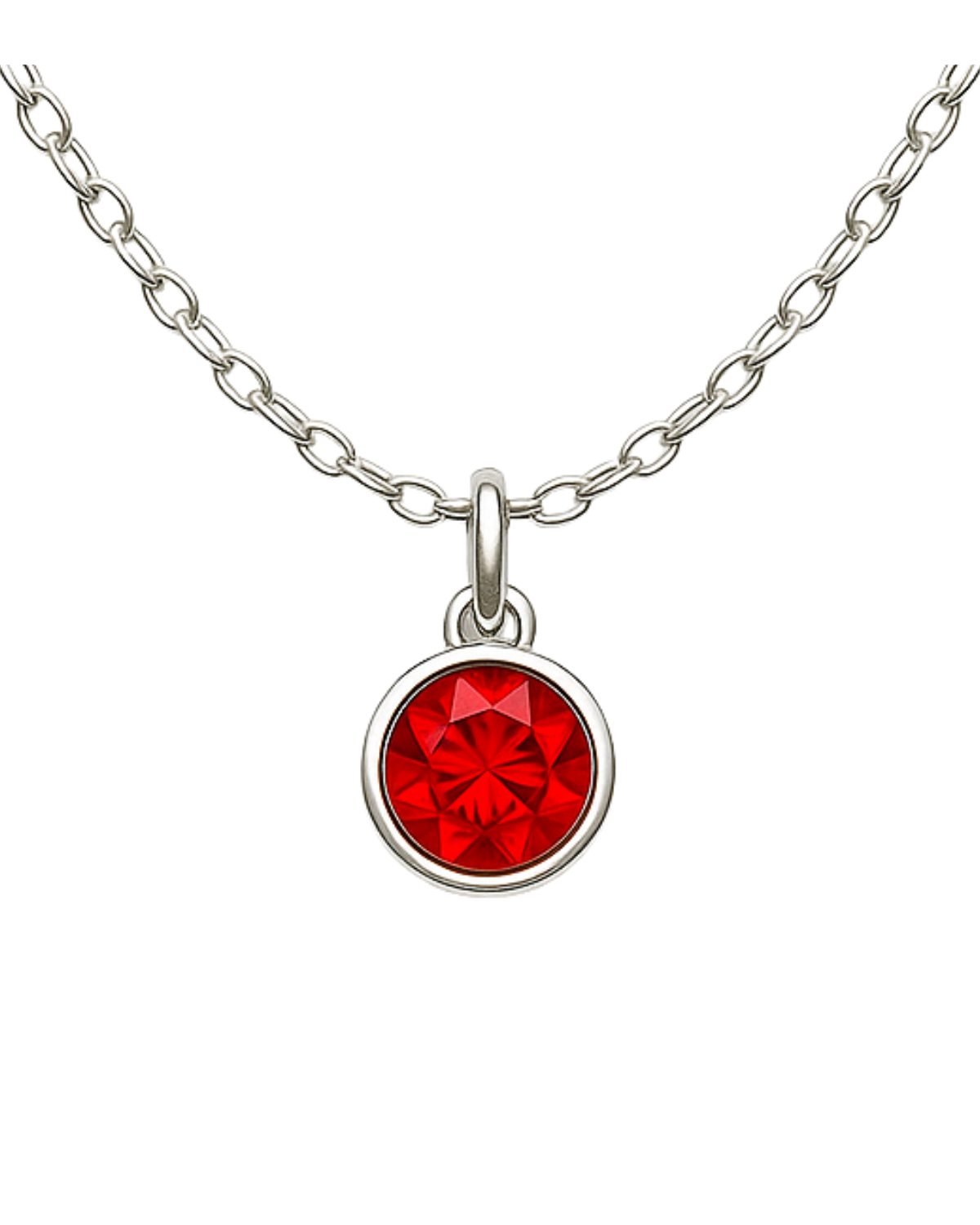 Ruby (Red) pendant (Silver)