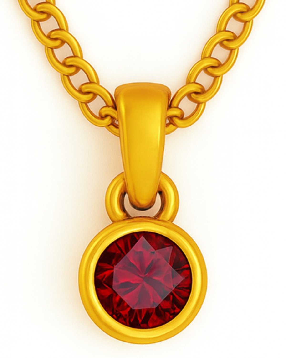 fiery red color pendant
