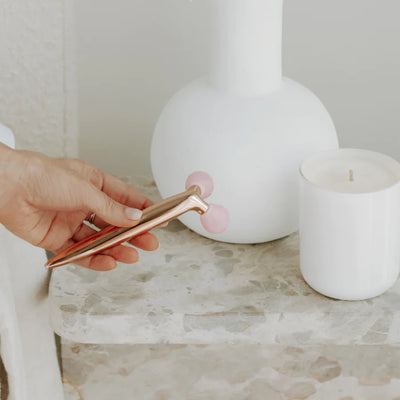 BITRONTIX™️ FACE SLIMMING & UPLIFT WAND WITH 100% AUTHENTIC ROSE QUARTZ STONE BALLS