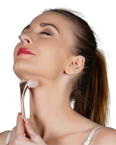 BITRONTIX™️ FACE SLIMMING & UPLIFT WAND WITH 100% AUTHENTIC ROSE QUARTZ STONE BALLS