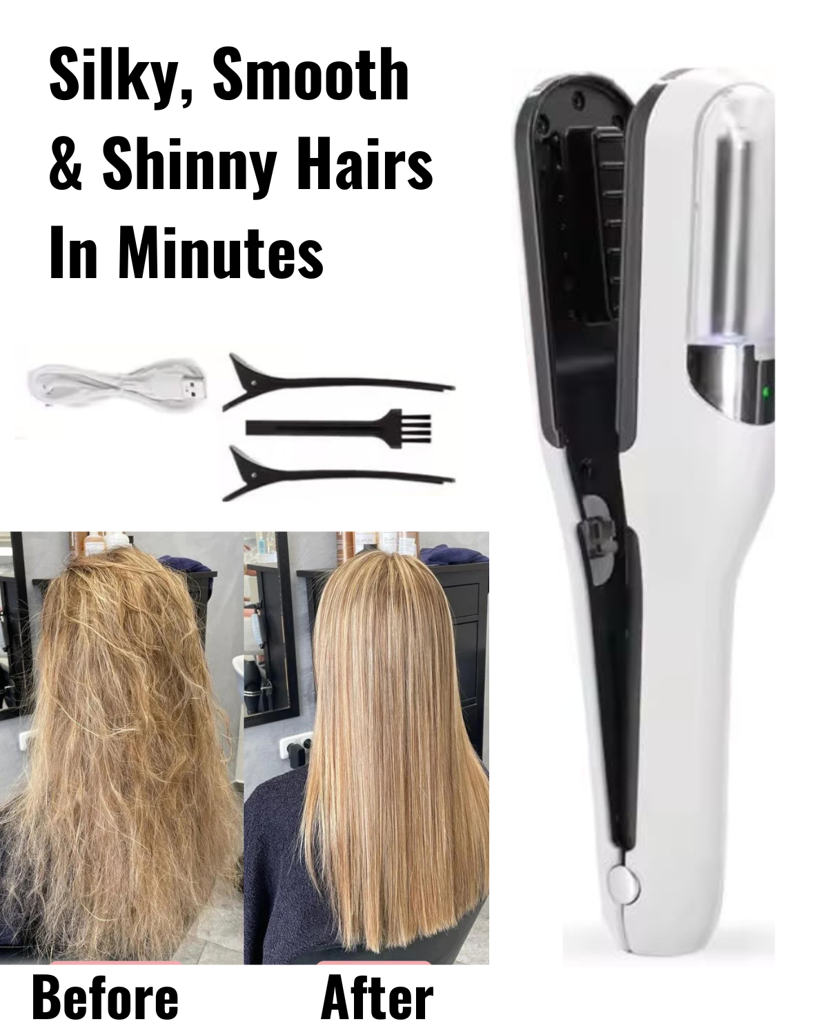 Bitrontix Split End Hair Trimmer (For Silky, Smooth & Shinny Hairs)