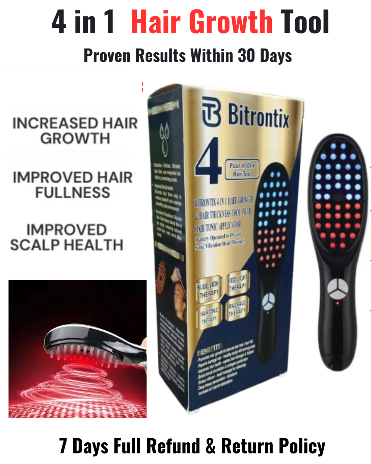 Bitrontix 4 in 1 Hair Growth & Hair Thickness Tool