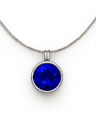 Blue Sapphire Kundli Stone Pendant