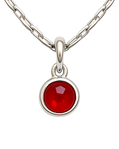 Fiery Red Kundli Stone Pendant