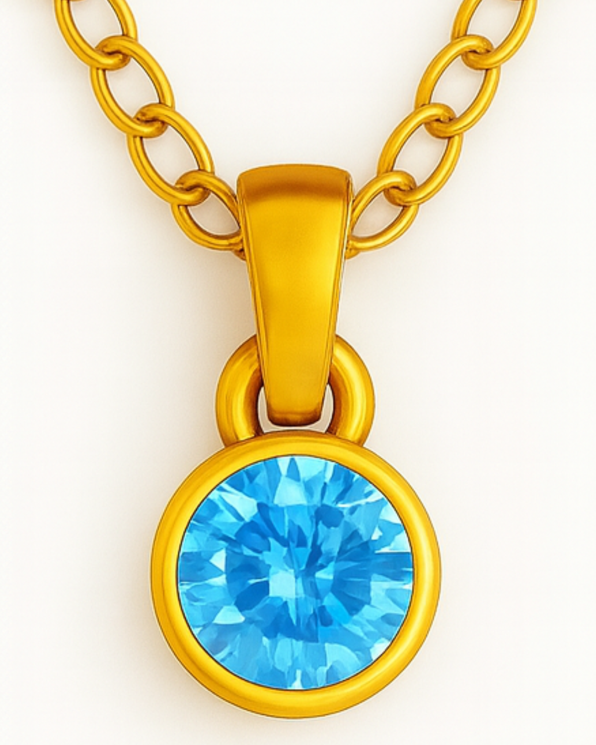 Aquamarine (Light Blue) color pendant