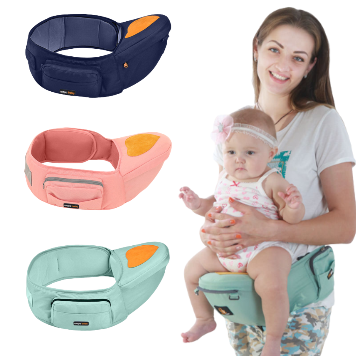 BITRONTIX™️ Baby Waist Carrier with Diaper Bag  (Premium quality & Full Comfort)