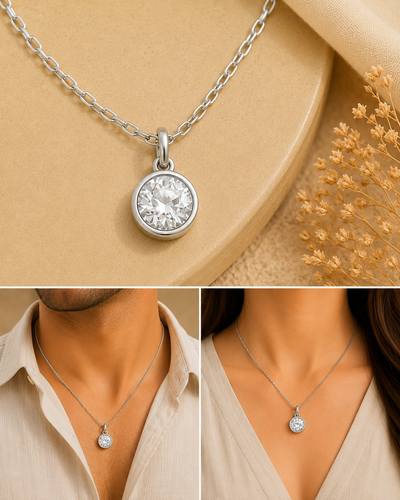 Clear Quartz Kundli Stone Pendant