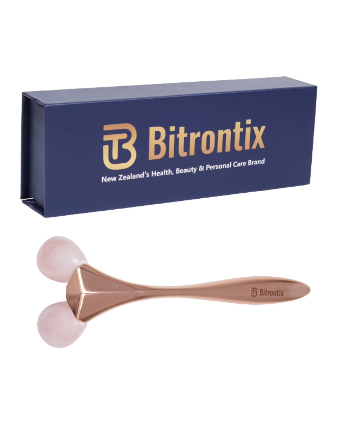 BITRONTIX™️ FACE SLIMMING & UPLIFT WAND WITH 100% AUTHENTIC ROSE QUARTZ STONE BALLS